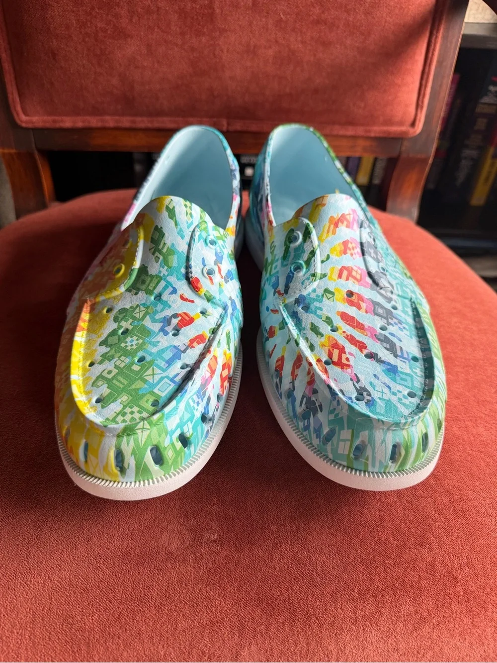 Sperry Multicolor Patterned Boat Shoes - Blue, Green, Yellow, Red